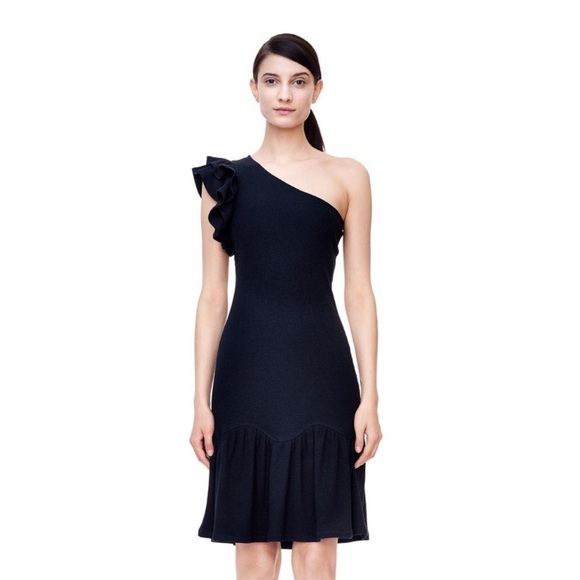 Rebecca Taylor One-Shoulder Ribbed Dress - Picture 3 of 8